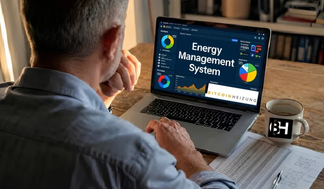 Energie-Management-System zur Überwachung und Steuerung einer Bitcoinheizung mit intelligenter Nutzung selbst erzeugter Energie